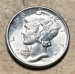Mercury Dime 1929 MS/UNC/BU - Imagen 1 de 2