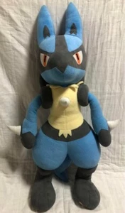 Pokemon Lucario Heartland Tomy Jumbo 80cm Plush Doll 2005 Pikachu Project Used - Picture 1 of 5