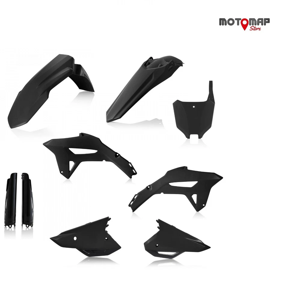 Full Kit Plastiche Carene Acerbis Honda Crf 250 R 2022 2023 Nero - Immagine 1 di 1