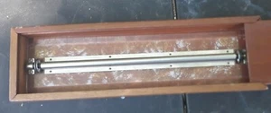 Vintage Kenyon Model 28-2000 Rolling Parallel 14" Rule With Wood Case - Picture 1 of 4