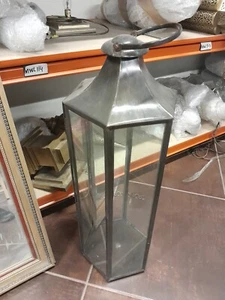 Tall Moroccan Lantern, antique silver plate - Picture 1 of 1