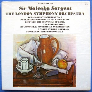 SARGENT CONDUCTS LSO Tchaikovsky Prokofiev Mussorgsky etc Everest 5-LP Box NEW - Picture 1 of 4
