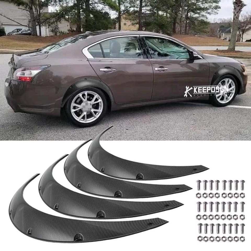 Alargadores de para-lama de carro 3,5" arcos de roda larga alargadores de para-lama preto para Nissan Maxima - Imagem 1 de 4