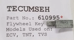 Llave de volante Tecumseh 610995 llave del cigüeñal *Envío rápido gratuito* - Imagen 1 de 4
