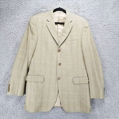 Chaqueta Blazer Burberry Para Hombre 42L Marrón Vintage Lana Manga Larga 3 Botones Foto 1 de 4