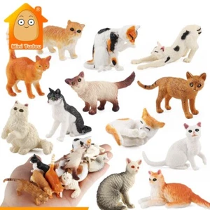 12 Pcs Cat Figures Toys Miniature Animals Figurines Collectible Craft Toys Decor - Picture 1 of 5
