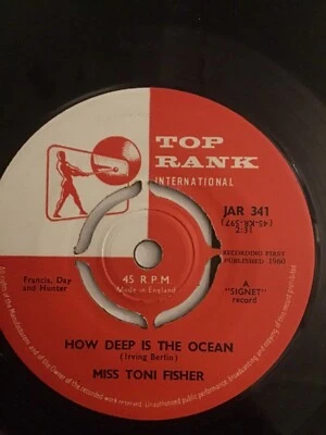 Miss Toni Fisher - How Deep Is The Ocean / Blue Blue Blue - Ex - Image 1 of 2