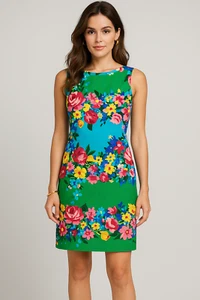 Vestido Talbots Para Mujer 4 Funda Floral Declaración Artístico Cottagecore Boho Atemporal - Imagen 1 de 12