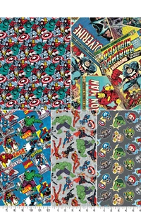 Crafts Fabrics Marvel Avengers Action Heroes Characters Comics Cotton Fabric - Picture 1 of 6