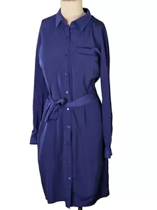Abito con cintura blu navy NYDJ, taglia 6, nuovo con etichette - Foto 1 di 3