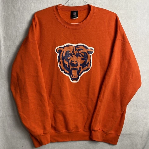 Chicago Bears Sweatshirt Men's Orange NFL Football Pullover Sweater Size 2XL XXL Cover
