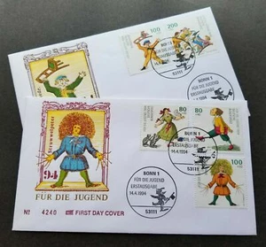 [SJ] Germany Youth Welfare 1994 Cartoon Comic Animation Cat Fairy Tales (FDC) - Picture 1 of 5