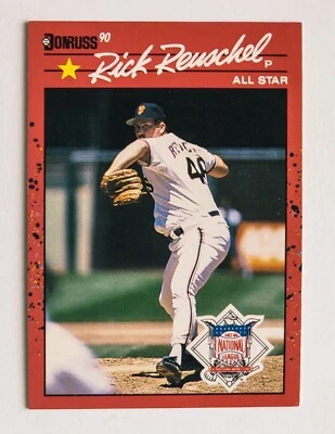 RICK REUSCHEL 1990 Donruss Baseball All-Star #663 San Francisco Giants - Image 1 of 2