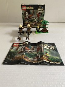 vintage LEGO Star Wars 7128 SPEEDER BIKES Complete 1999 Endor Luke minifigure