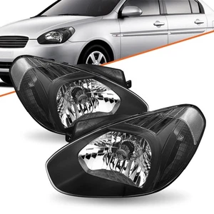 For 2007-2011 Hyundai Accent Set GS/SE/GLS/SR Accent Headlights Passenger&Driver - Picture 1 of 7