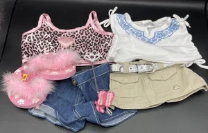 Build A Bear Outfits rosa Gepard Top Schuhe Zauberstab Shorts schönes Set! - Bild 1 von 3
