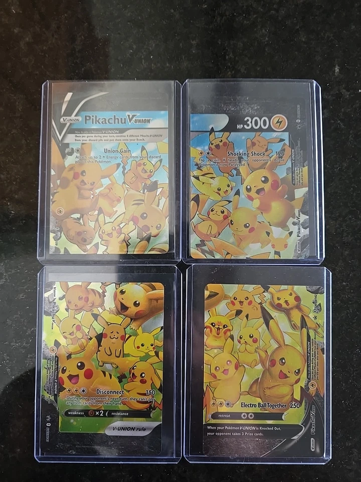 Pikachu V-Union SWSH141 SWSH: Sword & Shield Promo Cards Holo (All 4 cards)  - Image 1 of 2