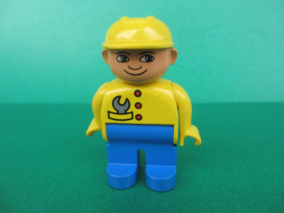 Lego Duplo Figur Mann Arbeiter Werkstatt Helm Schraubenschlüssel (080823R) - Bild 1 von 1