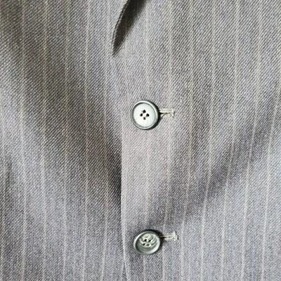 Blazer Traje Chaqueta Hombre Guy Laroche Vintage Gris Rayas Talla 40L Abrigo Foto 1 de 4