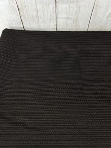 Black Polyester Fabric Ribbed Textured 1.5 Yards 56" Wide Unbranded Directional - Picture 1 of 5