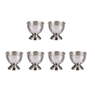 6 -pcs Edelstahl Eierbecher Tischplatte Halten Becher Eierschale Bier - Bild 1 von 4