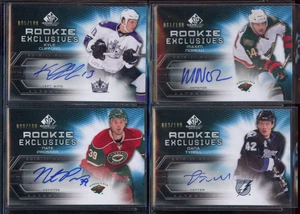 2010-11 SP Game Used Rookie Exclusives xx/100  4 Autograph Card Lot - Imagen 1 de 2
