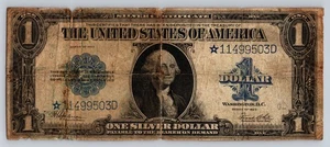 1923 One Dollar Silver Certificate STAR NOTE HORSE BLANKET Speelman/White US Bil - Picture 1 of 2