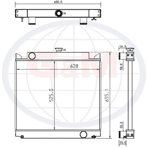 Radiator for DENYO Denyo 23200-0881 12493 - Picture 1 of 2