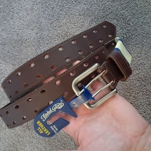 Faded Glory Mehrloch braun Leder Freizeit Gürtel Größe 3XL 50-52 neu mit Etikett CL1037BRN - Bild 1 von 10