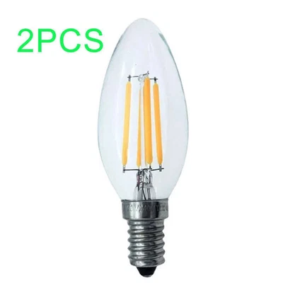 2X E14 6W thread LED candle light bulb, neutral light 220V restaurant - Image 1 of 2