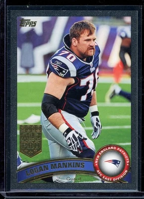 Topps Logan Mankins #208 2011 negro #/56 New England Patriots Foto 1 de 2