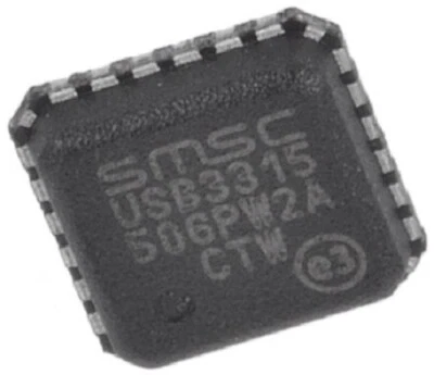 Microchip USB TRANSCEIVERS 5Pcs 1.8-3.3V 24-Pins 24MHz USB-2.0 Surface Mount QFN - Image 1 of 2