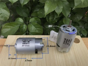 Motor eléctrico de CC cepillo de carbono de alta velocidad 1 pieza para JOHNSON 550 DC12V 10850 RPM - Imagen 1 de 5