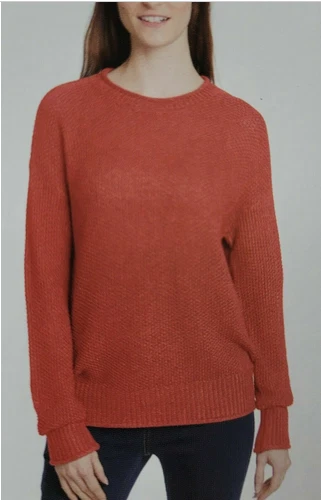 Jessica Simpson Women’s Roll Neck Ribbed Cuff Sweater Scooter Red Medium