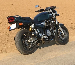 Yamaha XJR1300 Exhausts SP Engineering Satin Black Round Big Bore XLS 1999-2003 - Picture 1 of 11