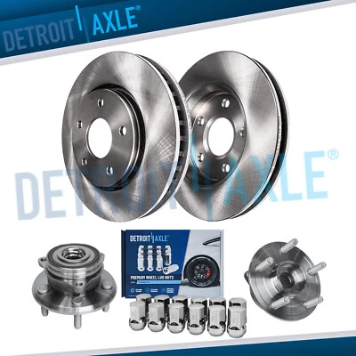 Rotores de disco delanteros bujes de rueda con tuercas de 12 piezas para Dodge Durango Grand Cherokee Foto 1 de 4