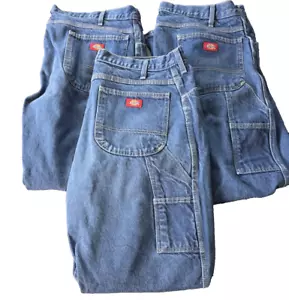 Dickies Relaxed Fit Carpenter Men's Jeans Denim 40x32 Lot of 3 - Picture 1 of 17