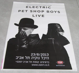 ELECTRIC PET SHOP BOYS LIVE IN ISRAEL 2016 23,2013 Promoción Original Póster Raro - Imagen 1 de 1