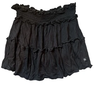 Pixie Lane Girls Smocked Black Ruffle Tiered Mini Skort Size 7 - Picture 1 of 4