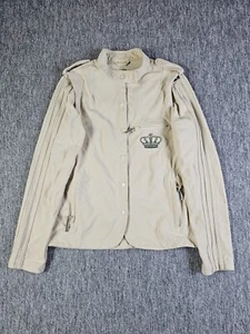 Vintage ADIDAS Missy Eliot Respect Me Blazer Jacket Size 38 Nylon White Military - Picture 1 of 15
