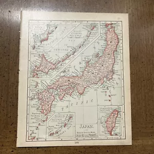 Rand, McNally & Co Antique 1904 Map Of Japan 7x6 - Picture 1 of 8