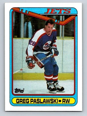 Greg Paslawski 1990-91 Topps #154 Winnipeg Jets - Image 1 of 2