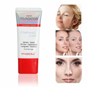 PHOERA Foundation Matte Flawless Full Coverage Liquid Oil Naturally Foundation - Picture 1 of 18