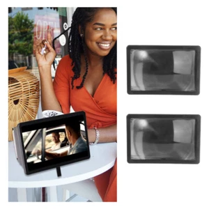 2 Pcs Mobile Phone Screen Magnifying Glass Video Magnifier for Watching - Photo 1 sur 12