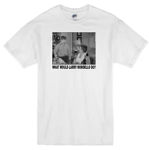 "LARRY MONDELLO WWD?" LEAVE IT TO BEAVER RUSTY STEVENS CLASSIC TV WHITE T-SHIRT - Picture 1 of 1