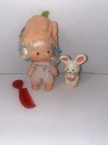 Vintage Strawberry Shortcake Apricot mit Hopsalot Haustier Puppe   - Bild 1 von 5