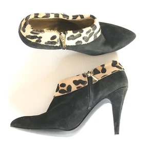 Guess by Marciano Gr. 9,5 schwarze Wildlederstiefel GWFAILA Absätze Pony Tierdruck Reißverschluss - Bild 1 von 11