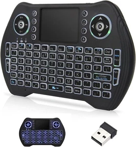 Mini Tastatur Kabellos Beleuchtet für Android TV Box PC Smart TV Laptop HTPC PS3 - Bild 1 von 6