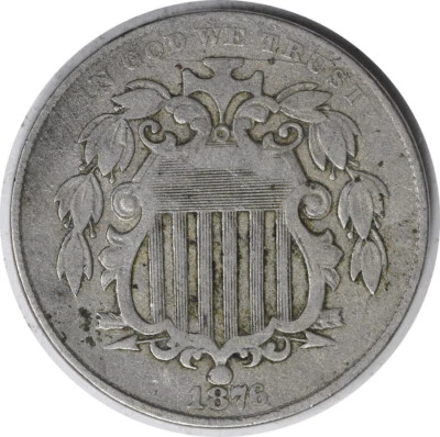 1876 Shield Nickel VF Uncertified #1213 - Image 1 of 2