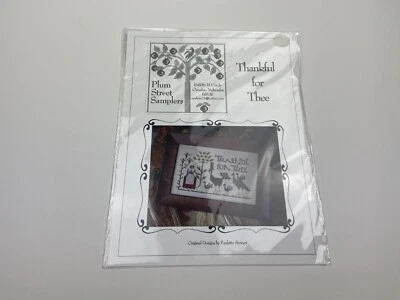 Plum street sampler Thankful For Thee Counted Cross Stitch Pattern 1P - Image 1 of 3